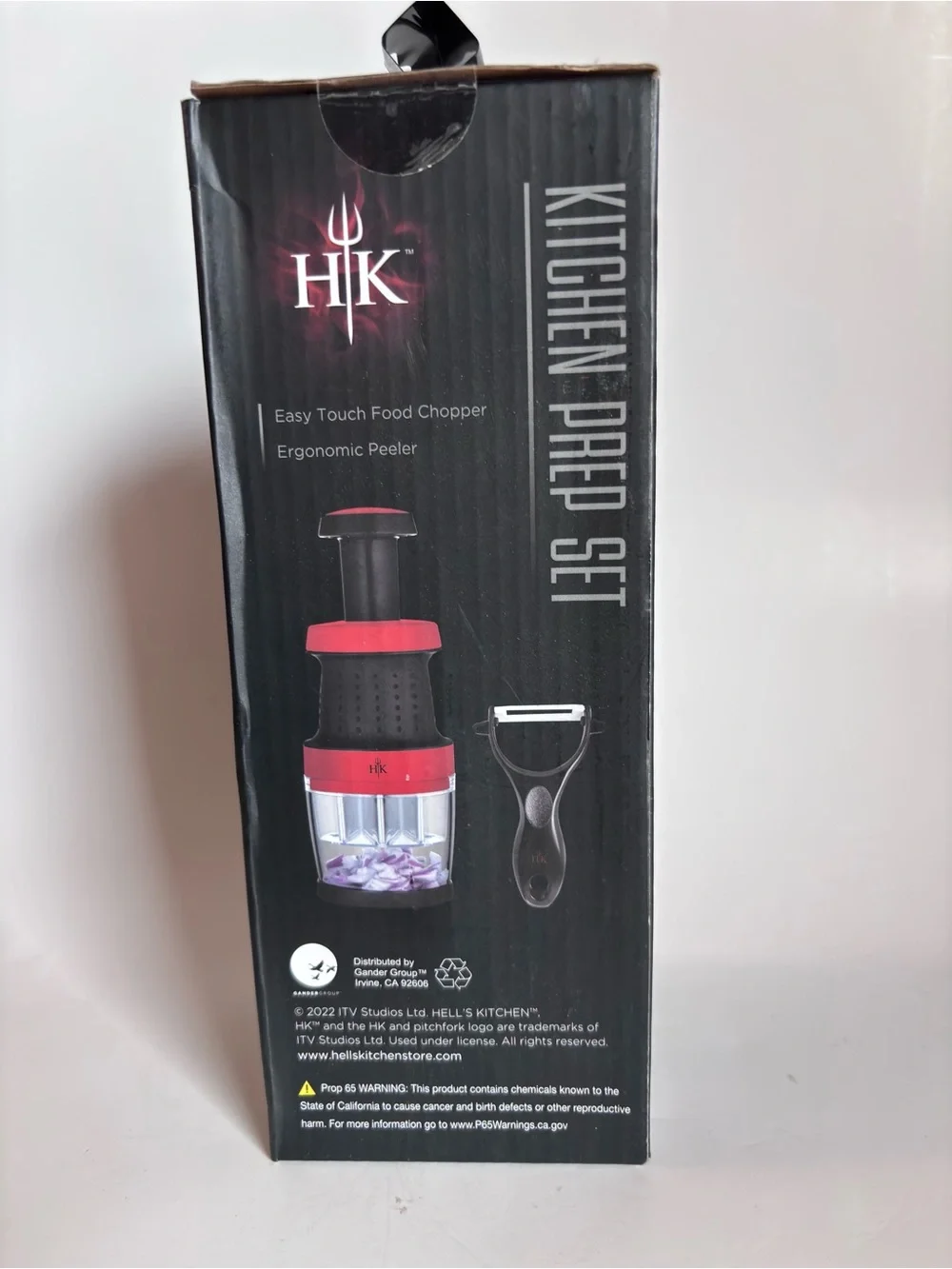 Hell’s Kitchen Prep Set, Easy Touch Food Chopper & Peeler. New With Box